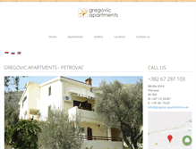 Tablet Screenshot of gregovic-apartments.com